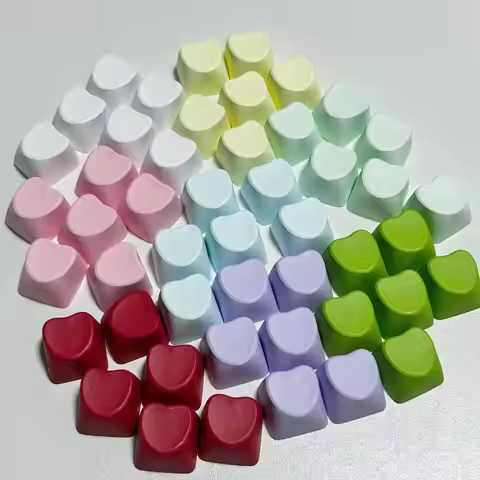 10/20pcs Heart-shaped No Engraved Keycap Pbt Thickened 1U R4 Cherry Keycaps Oem Height Keycap Pbt Ke