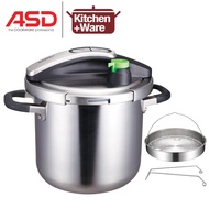ASD 3-Ply Ultra Fast Pressure Cooker 4L / 6L / 8L with Stainless Steel Steamer Basket &amp; Tripot