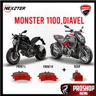 ผ้าเบรค Nexzter สำหรับ Ducati DiavelMonster 1100Brembo M4M50GP4RCALIPER