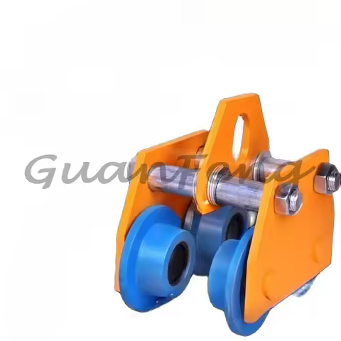 0.5/1 Ton Plain Trolley Manual Hand Push Beam Monorail Trolley Lifting Chain Hoist Chain Block Crane