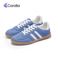 【รองเท้าคู่รัก】Corolla รองเท้าผ้าใบ สำหรับผู้ชาย ผู้หญิง ทรงเบสิค หนังนิ่ม พื้นกันลื่น ใส่สบาย (มีไซ