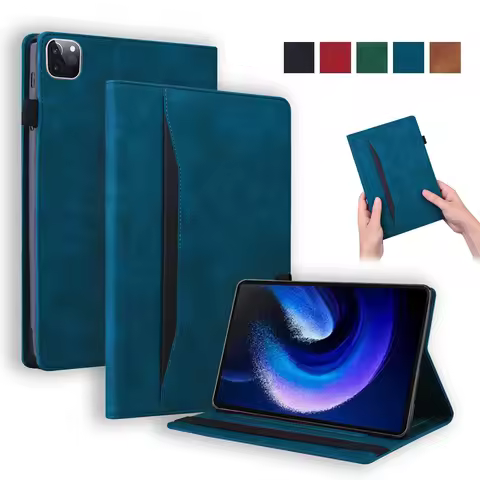 For Xiaomi Pad 6 Case Coque 11" Luxury PU Leather Wallet Flip Cover For Funda Mi Pad 6 Case For Xiao