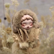 SKULLPANDA ชุดของขวัญจี้กระเป๋าคู่รักกล่องทึบของเล่นตุ๊กตาผ้ากำมะหยี่ไวนิลรูป Boneka Mainan