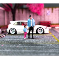 Father and Son Figure Miniature Figure 1/64 1:64 Diorama Diecast Family -h3d