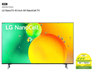 LG NANOCELL 43NANO75SQA 43 INCH 4K SMART TV * 3 YEARS SINGAPORE WARRANTY * 43" inch * 2022 MODEL * NEW SET * STOCK AVAILABLE ANYTIME