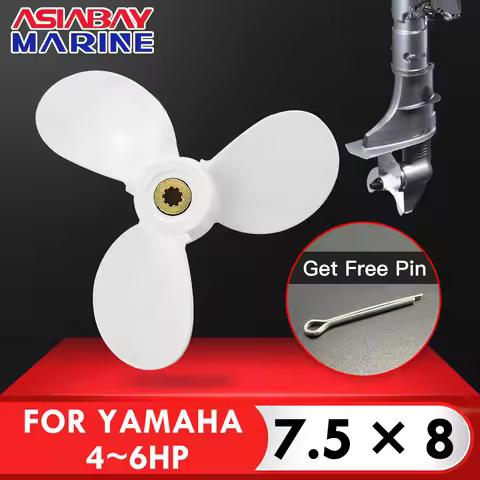 Outboard Propeller For Yamaha 4hp 6hp 7 1/2X8 Boat Motor Aluminum Alloy Screw 3 Blade 9 Spline Ship 
