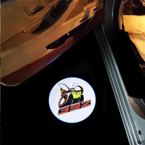 2PCS Car Door Logo Light LED Ghost Shadow Emblem Projector For Dodge Challenger SRT Scat Pack Demon 