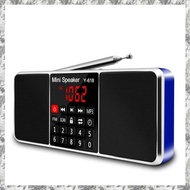 [I O J E] Digital FM Radio Receiver Speaker MP3 Player Support TF Card (Blue)