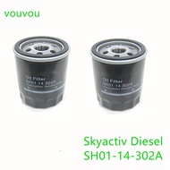 Car accessories SKYACTIV diesel 2.2 engine SH01-14-302A oil filter for Mazda 3 Mazda 6 GJ GL CX-5 KE