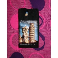 HITAM Souvenir T-Shirt/T-Shirt Colosseo Pisa Black Color From Italy