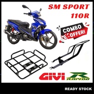 (SM Sport 110R) Delivery Beg Rak Bag Rack Motor+Givi/Rapido Monorack Motorcycle Delivery Accessories