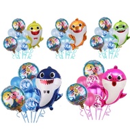 [Ready Stock]Baby Shark Aluminium Film Foil Balloons Birthday Party Decoration Balloons Set