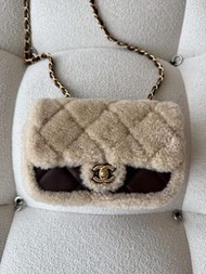 Chanel - 25K 棕色泰迪 迷你口蓋包 Teddy mini flap Bag