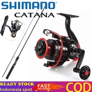 SHIMANO Set Pancing 1.65M/1.8M Joran Pancing Reel Pancing Laut Tarikan Pancing Metal Fishing Rod Jor