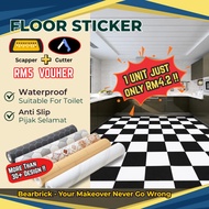 Non Slip Wallpaper Flooring reform Kitchen Sticker Self Adhesive Waterproof Wallpaper Lantai Dapur