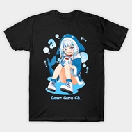 2024 summer t-shirt men Hololive EN - Beautiful Gawr Gura Printed T-shirt