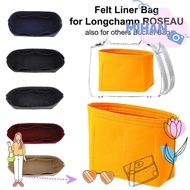 MH Insert Bag, Storage Bags Bucket Bag Liner Bag, Travel Multi-Pocket Felt Bag Organizer for Longchamp ROSEAU