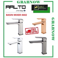 {Climate Voucher}AALTO 8602 CHROME / BRUSHED STEEL / MATTE ROSE GOLD / GUN METAL BASIN MIXER / Expre