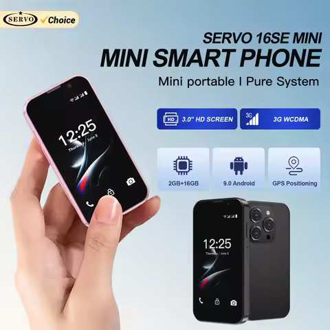 Official SERVO Cute Android Smartphone 3G WCDMA 3.0" Small Display 2GB+16GB WhatsAPP WiFi GPS 2 SIM 