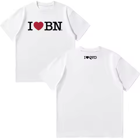 Quevedo CAMISETA "I LOVE BN" T Shirt Women Y2K T-shirt Summer Cotton Short Sleeve Tops Fashion Breat