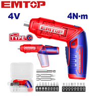 EMTOP สว่านไขควง แบตเตอรี่ ไร้สาย 4 โวลท์ (พร้อมดอกไขควง) รุ่น ECSR0408
