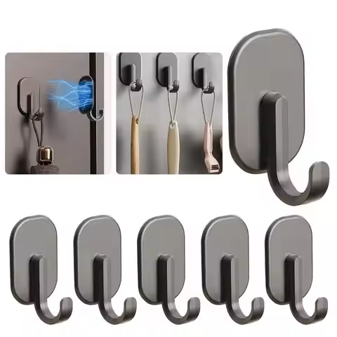 1/3/5PCS Resuable Refrigerator Magnetic Hook No Punch Home Kitchen Organization Storage Hook Multifu