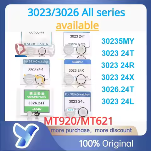 MT920 MT621 30235MY 3023-24T 3023-24R 3023-24X 3026.24T 3023-24L Seiko Watch Kinetic Energy Recharge