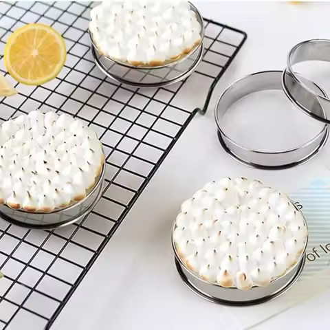 New Stainless Steel Baking Circle Double Rolled Cooking Rings Circle Egg Ring Cookie Molds 10cm 8cm 