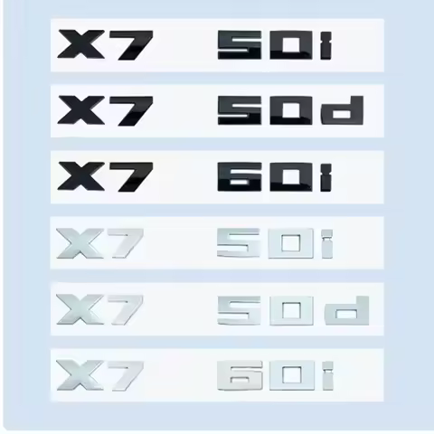 Chrome Black 3D Numbers M X7M50i X7M50d X7M60i X7 M50i M60i M50d ABS Emblem for X7 Series G07 Car Tr