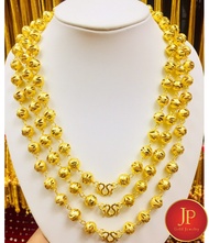 สร้อยคอเม็ดประคำฉลุจิกเพชรตัดลาย  ขนาดเม็ด10 มม. นำ้หนัก 2-3 บาท ทองหุ้ม ทองชุบ สวยเสมือนจริง JPgoldjewelry
