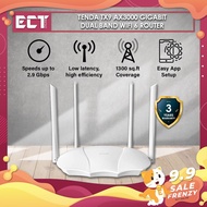 Tenda TX9 AX3000 Gigabit Dual Band Wifi 6 Router for UniFi Turbo / Maxis Fibre / Time Fibre