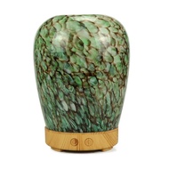 100ml Creative Glass Vase Aroma Diffuser Wood Grain Base Aroma Diffuser Lamp Humidifier Essential Oi