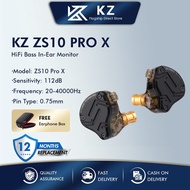 KZ ZS10 PRO X Upgraded 1DD+4BA Hybrid Driver HiFi in Ear Earphones IEM with Alloy Faceplace Detachab