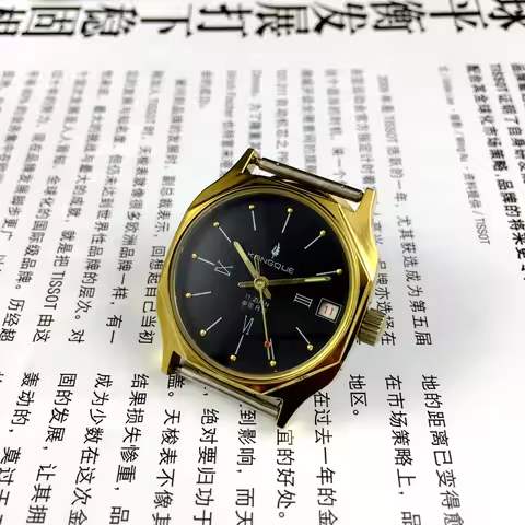 [Guangguang Shop] Liaoning Watch Factory, Peacock Brand Single Calendar Mechanical Watch, Yellow She