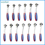 Wor* Mini Ratchet Wrench 72 Teeth Quick Socket Batch Head Ratchet Wrench Rod
