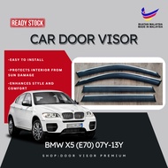 BMW X5 (E70) 2007-2013 Injection With S/S Door Visor / Window Visor Deflectors (READY STOCK)