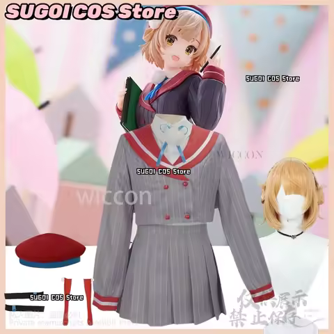 Hololive Vtuber Youtuber Cosplay Shigure Ui Anime Costume Kawaii Uniform JK School Uniform Dress Lol