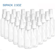 50PCS 75Ml/2.5OZ Mist Bottle Premium Transparent DIY Crafts Empty Pump