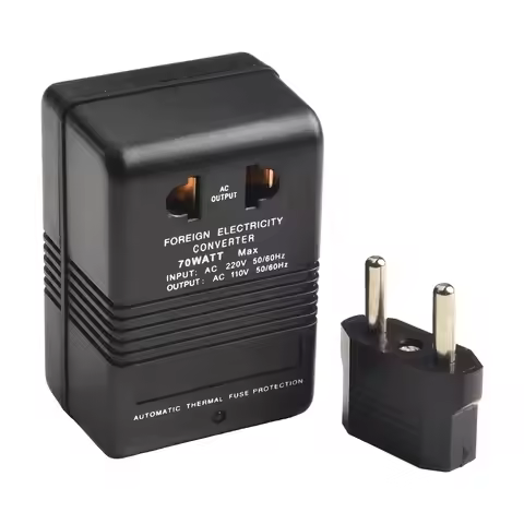 220V To 110V Converter Voltage Converter For Traveling BLACK: 220V To 110V Color: Black, White Conve
