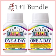(1+1 Bundle Deal) 21st Century One-A-Day Multi-Vitamin & Multi-Mineral (60 Tablet) | Halal Certified