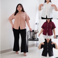 DEFI TOP - BIGSIZE JUMBO TOP 3XL 4XL KNIT Plus Size Top Knitted Blouse