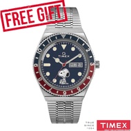 Timex TMTW2U71300U9 Men's Q Timex Reissue X Snoopy Stainless Steel Watch