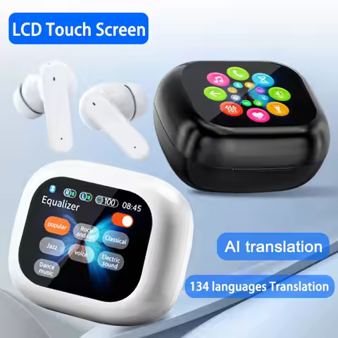 AI Translator Bluetooth 134 Languages Noise Cancelling Bluetooth 5.4 Headset Instant Translator Smar