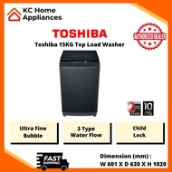 Toshiba 15KG Auto Washing Machine | Child Lock | AW-DUM1600LM(SG) | 2 Years General Warranty | 10 Ye