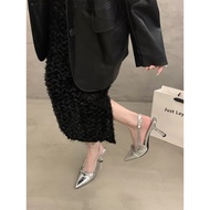 heels heels for women French Toe-Covered Stiletto High Heels - Spring 2024 Stylish Classic