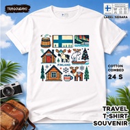 FINLAND 28 SOUVENTURE T-SHIRT FINLAND STATETAG COTTON 24S SOUVENIR PREMIUM GIFT