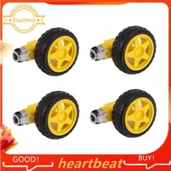 [Hot-Sale] 4PCS DC Electric Motor + Plastic TT Motor Tire Wheel Dual Shaft Gear Motor TT   for  Smar