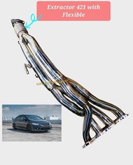 100% Honda Civic FD2 FD2R K20 Skunk2 Extractor Downpipe Header 421 Stainless Steel (High Gred) Exhau