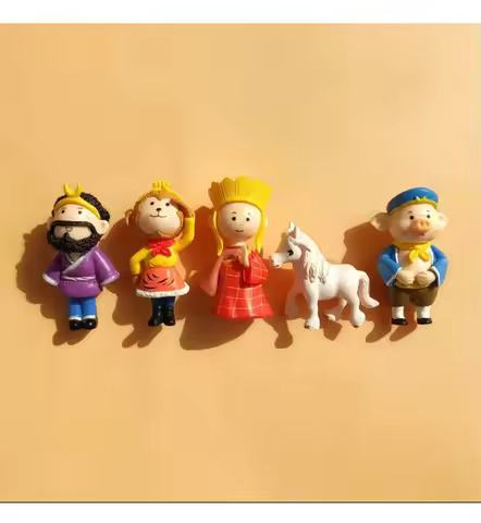 Journey to the West Master and Apprentice Four-Person Micro Landscape Bonsai Ornament Pvc Plastic Ch