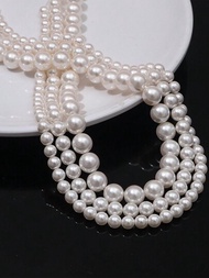 2-10mm玻璃假珍珠圓形白色和象牙色散珠，適用於刺繡手工製作，項鍊手鐲DIY珠寶配件製作DIY珍珠珠寶手工禮品母親節